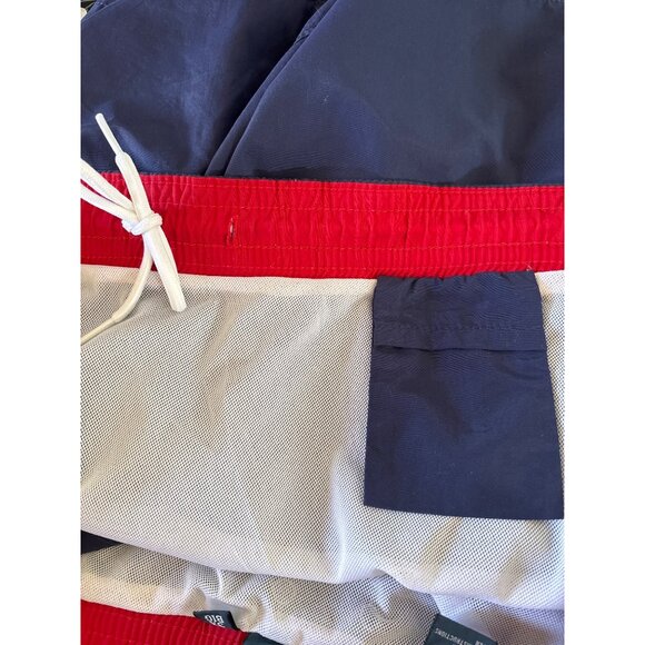 Ralph Lauren Polo Mens Swim Trunks Size 3X BIG Navy Red Swim Cruise Resort EUC - Picture 9 of 9